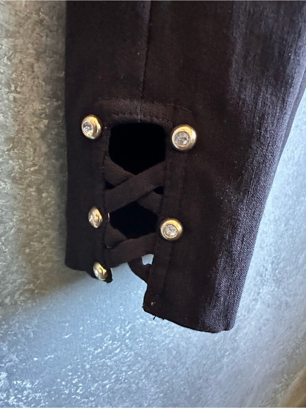 D. E. A. Black Women's High-Rise Straight Leg Pants, sz. 8 - Picture 3 of 4